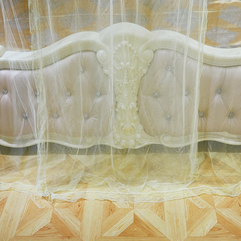 Europe Style Luxury Encrypted 100% Polyester Firm Durable Convenient Soft Lace Anti Mosquito Bed Net