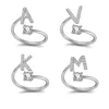 Women's Ring 26-letter English Ring Copper Plated Platinum Send Girlfriend Valentine's Day Gift