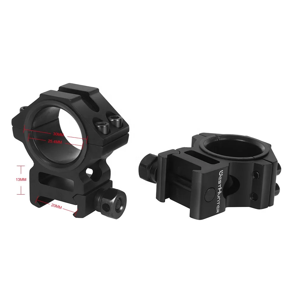 Hunting High Profile 30mm Ring Rifle Scope Mount fit 20mm Weaver Picatinny Rail 
