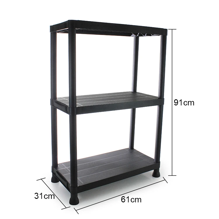 Cheap Storage Rack Black Three Layer Plastic Storage Rack Removable Storage Rack Buy Black