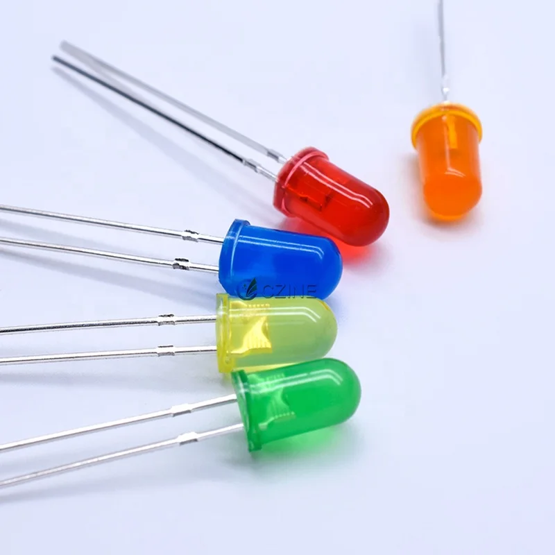 Czinelight F5 Round Color Lens 5mm Diffused Led Diode 5mm Light-emitting Diode