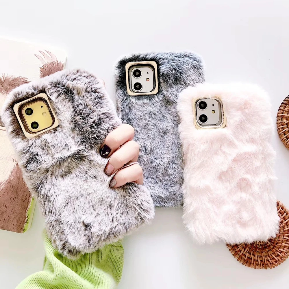 Winter Flurry Fur Cases For Iphone 11 Pro Max 11 5 8 X Xs Max 7 8 Plus Womens Furry Plush Cell Phone Case Girls Christmas Gifts Buy Cases For Iphone 11