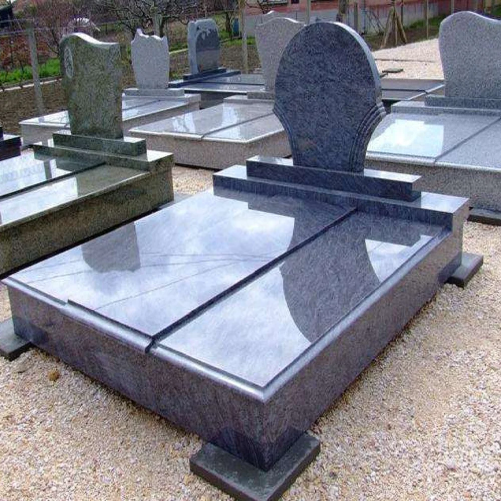 中国花岗岩手工雕刻白色大理石墓碑