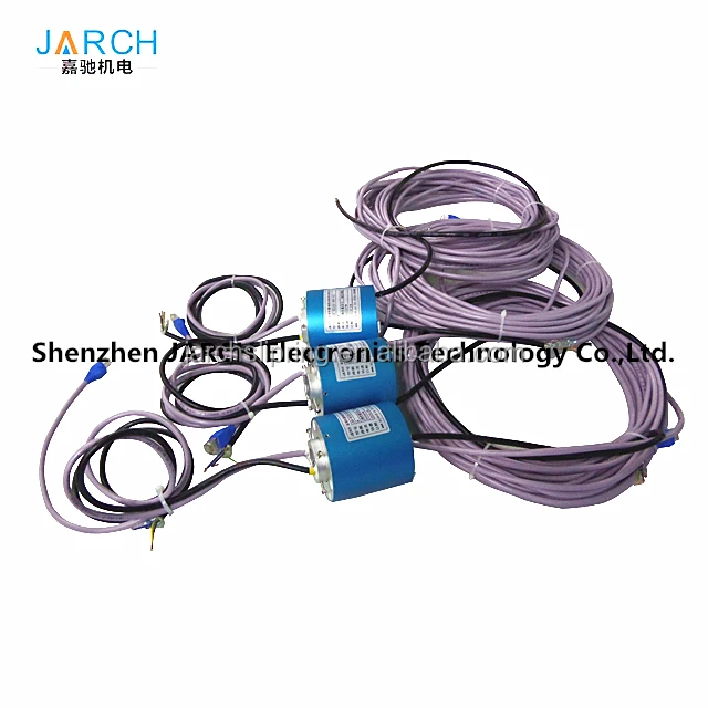 Video slip ring 12.7mm 100M Base T Ethernet slip rings 4 cores