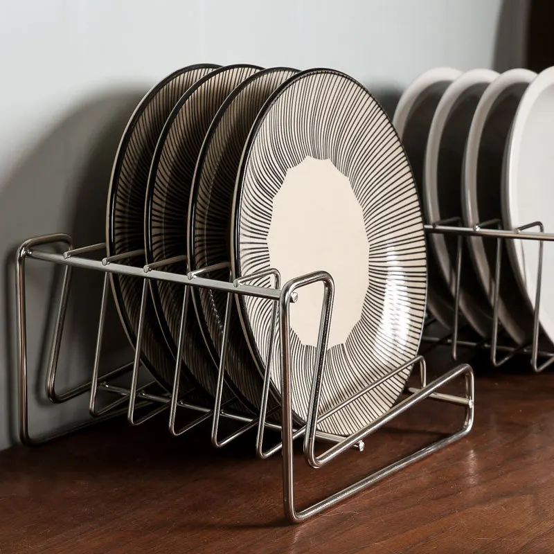 L-shaped Dish Rack 304 Stainless Steel Kitchen Tableware Rack Storage ...