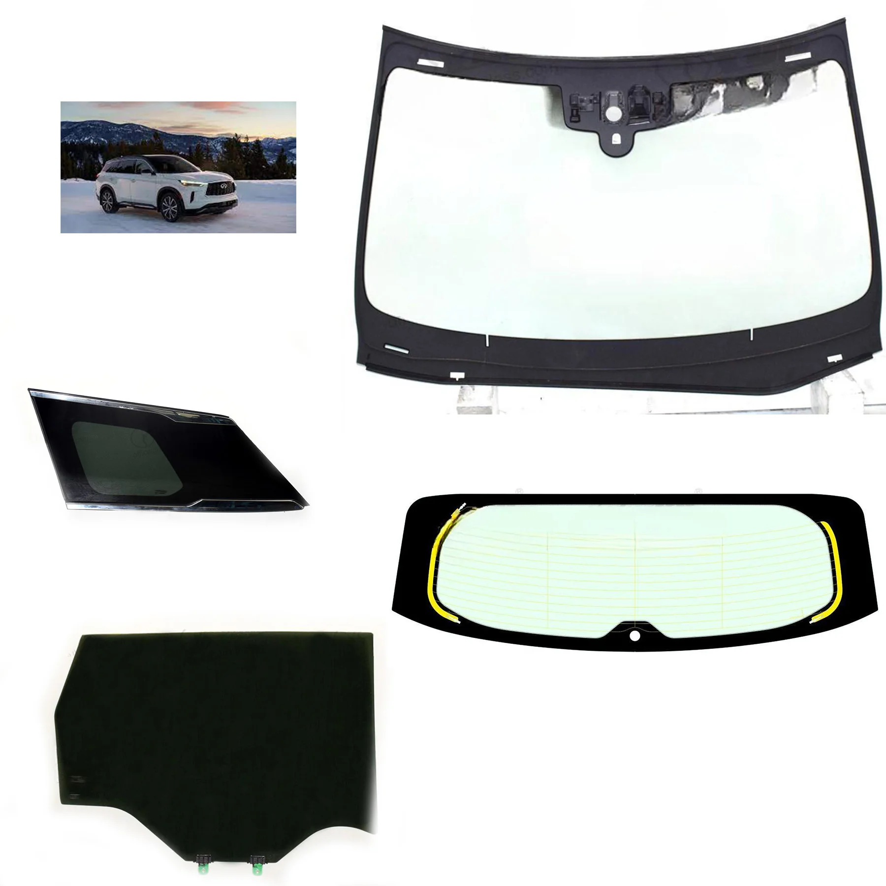 Infiniti Qx60 Windshield Glass Sunroof Car Glass Auto Glass Car Parts