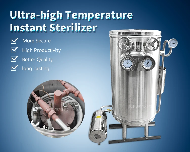 Ultra High Temperature Sterilization Machine almond soy milk sterilizing machine