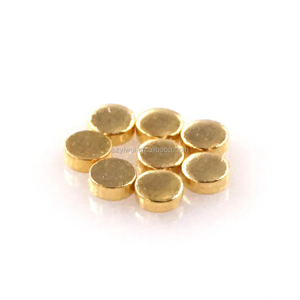 Circular Contact Pad 2.0 Mm Diameter Height 0.8 Mm Flat Surface Brass
