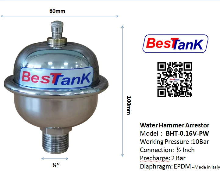 0.16l Water Shock Arrestor Tank Buy Water Hammer Arrestor,Arrestor