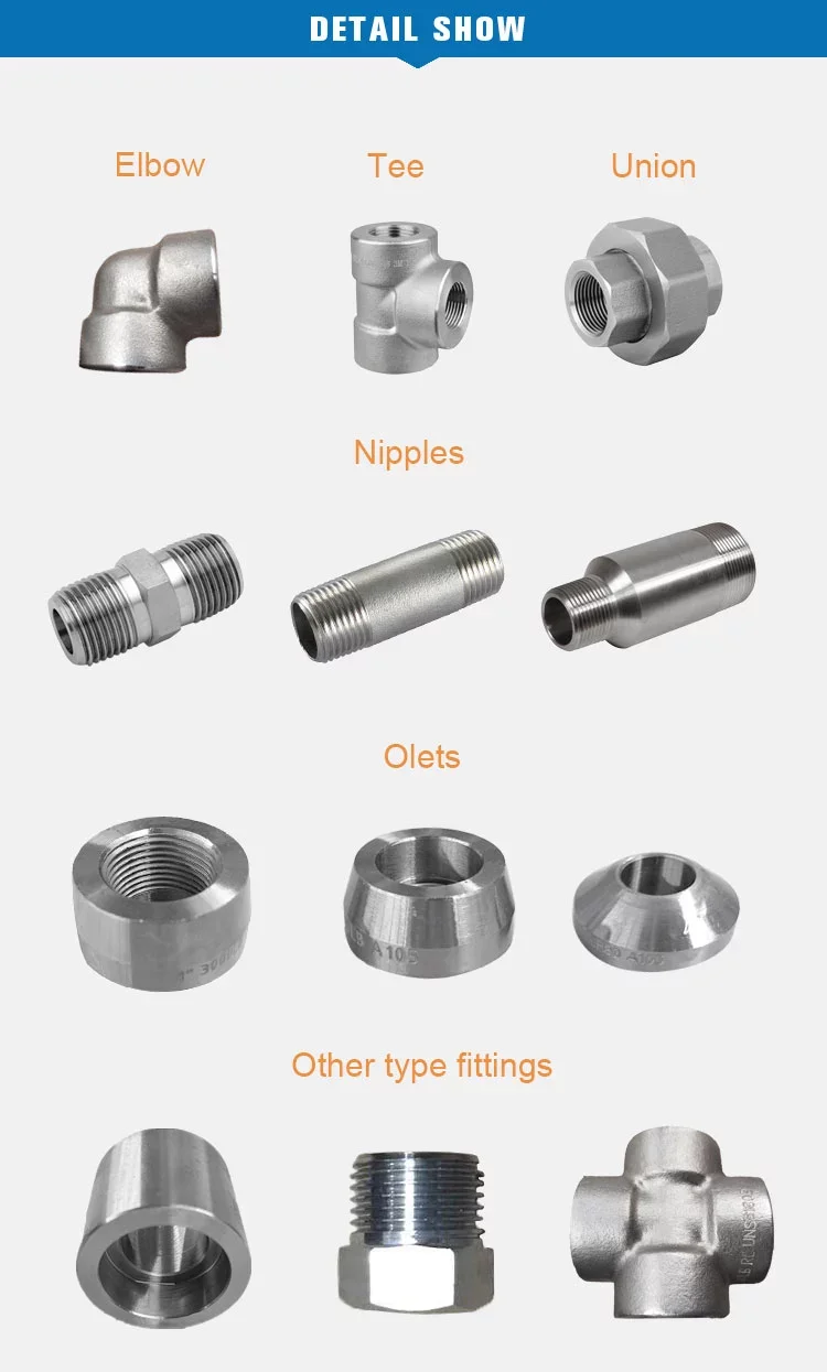 Stainless Steel Socket Weld Fittings 2000lb 3000lb 6000lb 9000lb B16.11