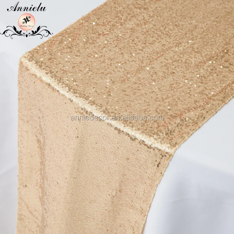China Manufacturer High Quality Fancy Sequin Table Runner Wedding
