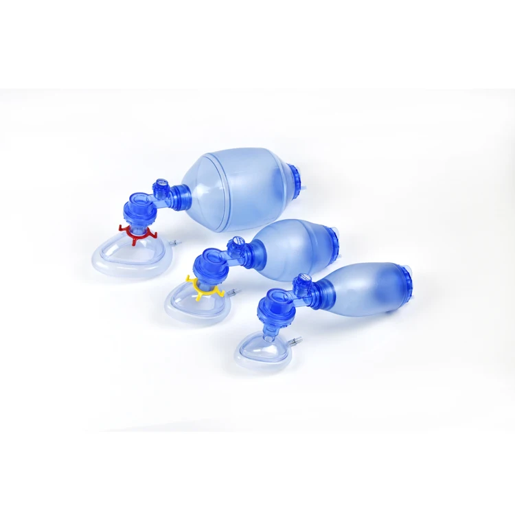 
Hot Sale Silicone Reusable Manual Oxygen Emergency Resuscitator Ambu Bag 