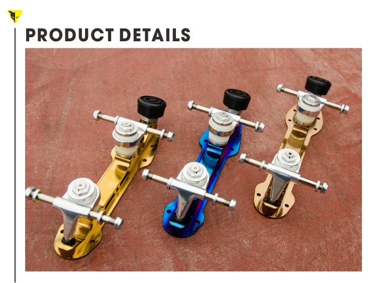 Fox Pro Quad Skate 7005 Aluminum Plates With Rubber Stopper Fit For 8mm