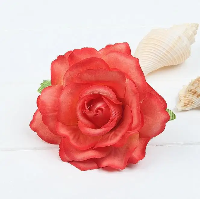 Wedding Decorative Cheap Artificial Flower Head Silk Rose Flower Head