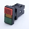 Illuminated double-headed button with Neon or LED 6-380V pilot light push button switch head lamp switch head parts