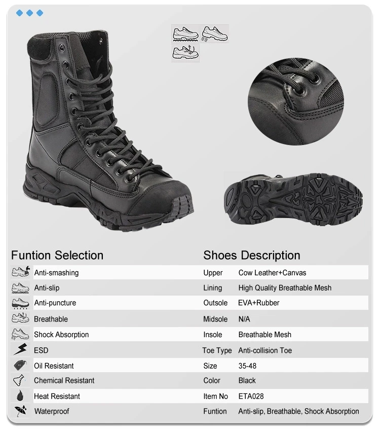 Wholesale High Ankle American Style Leather Men Army Desert Cheap Swat