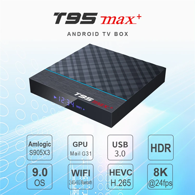 T95 Max Plus + Amlogic S905x3 Quad Core Android 9,0 Tv Box 4gb 64gb ...