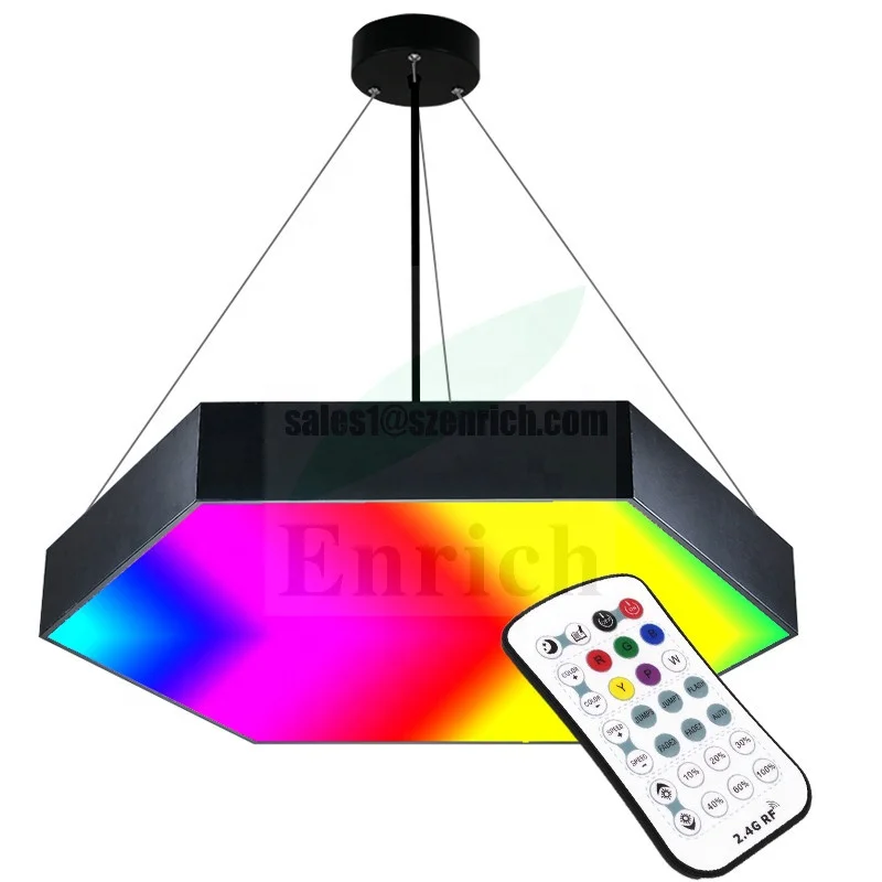 RGBW color changing full Hexagon Shape LED Pendant Light for bar