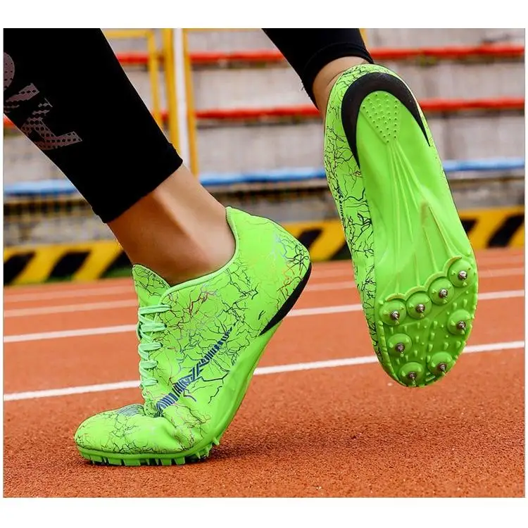 Professional sport running spikes shoes men and women track and field shoes mandarin duck sprint shoes size 35-45
