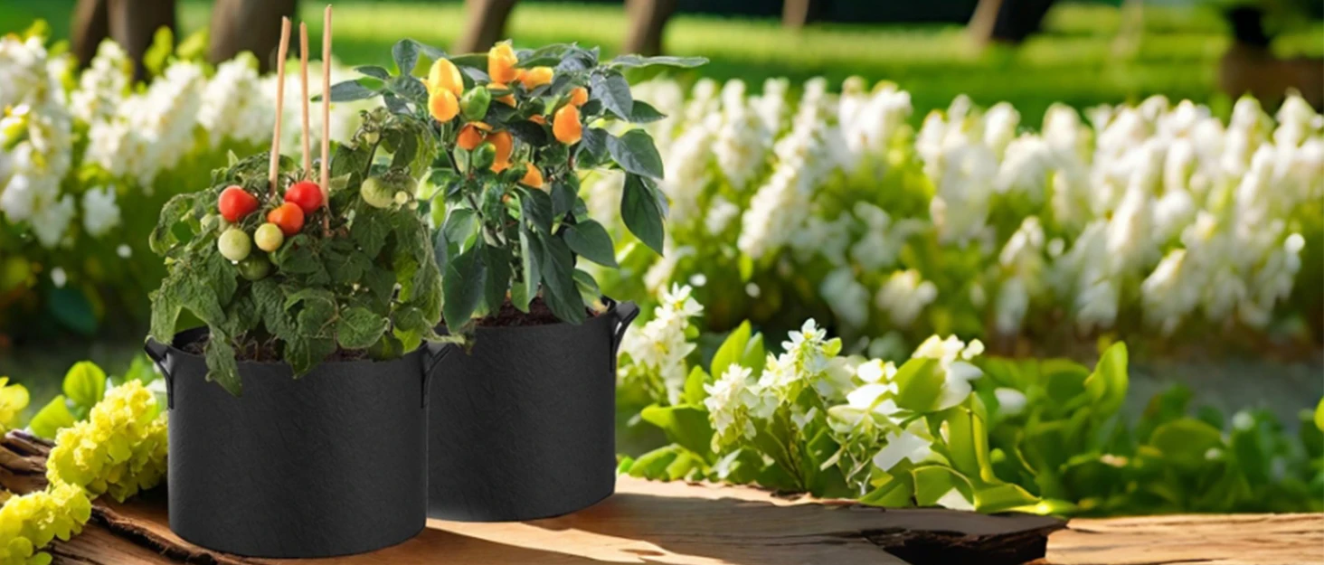 A-ONE Recyclable Durable Eco-friendly Sustainable Non-Woven Fabric Lined 2-3mm Thick Garden Felt Reusable Grow Bags 1-100 manufacture