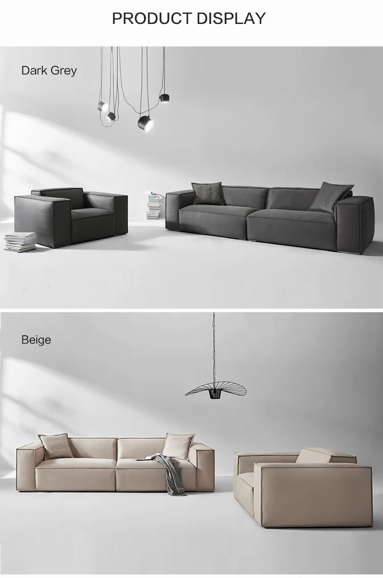Nordic technology cloth modern single living room 4 seaters luxury fabric sofa