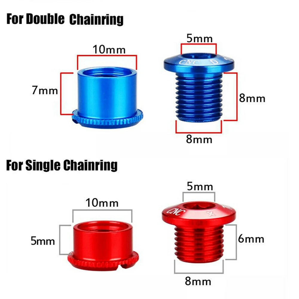 Aluminum Bicycle Chain Ring Bolts Screws Bike Single Double Speed Chainring Bolt