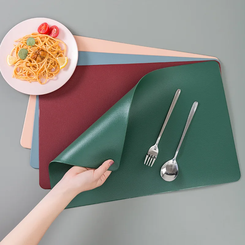 Wholesale Ecofriendly Stocked Faux Pvc Foam Placemat Leather Placemats