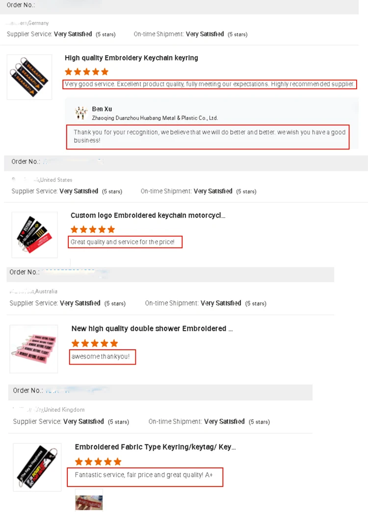 embroidered keychain