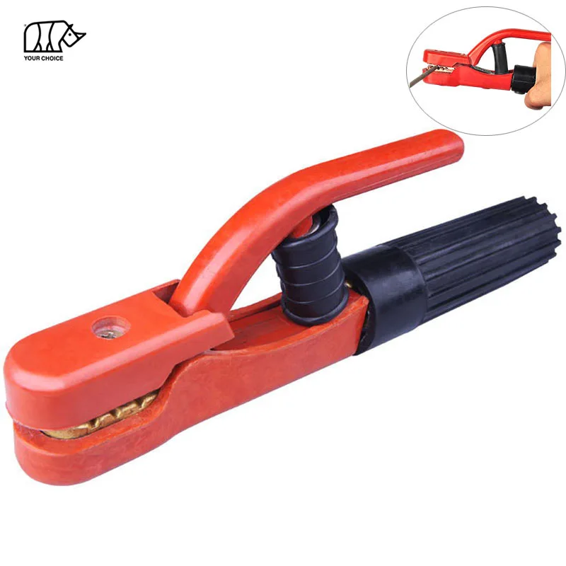 600A Orange Welding Electrode Holder 300A/600A/800A for option Shock-Proof Grooved Jaw Heavy Duty Electrode Clamp 
