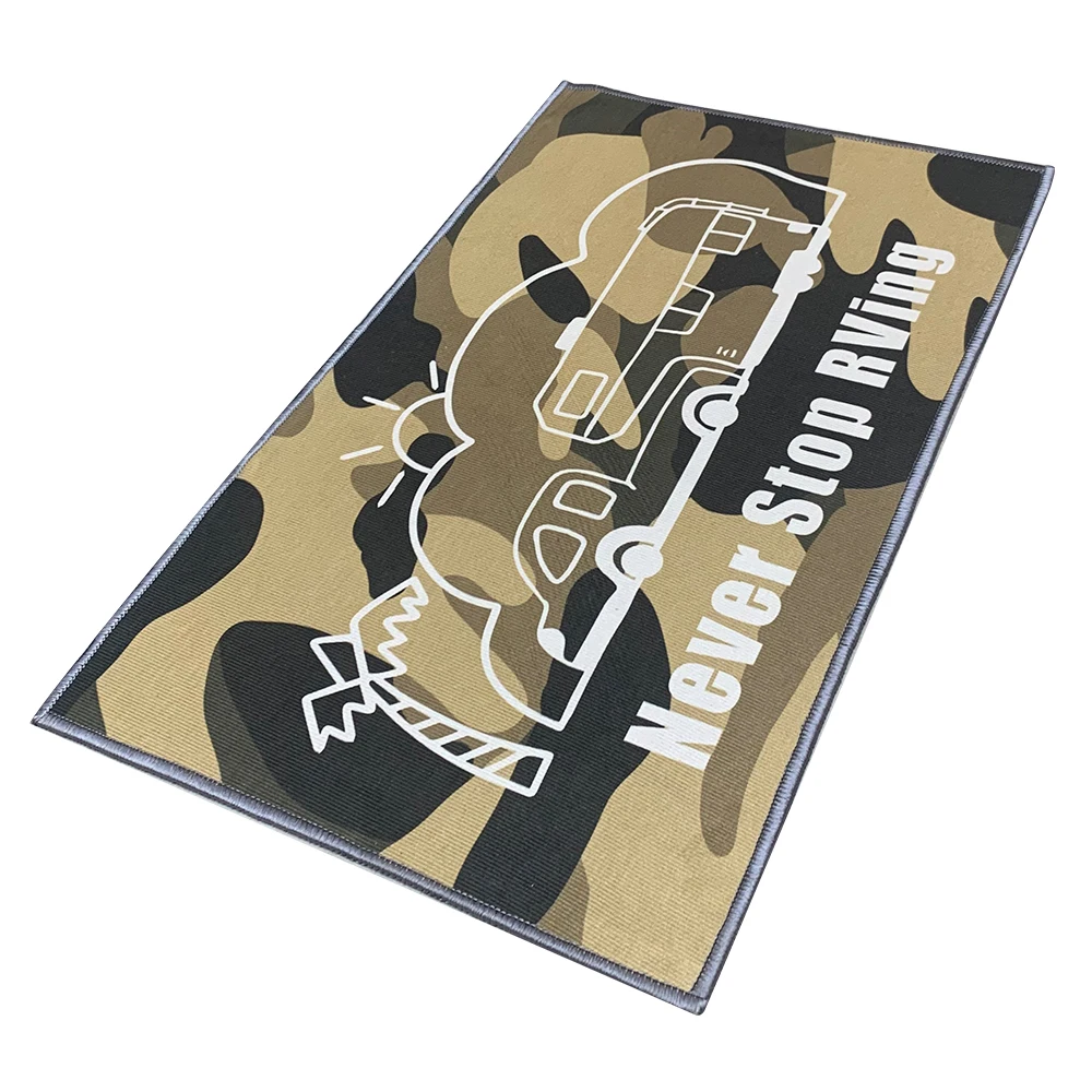 Caravan Accessories Pvc Camper Rug Mat Camping Rv Entranc Decorative Nonslip Camper Doormat