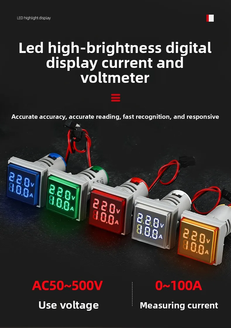 3-in-1 digitale voltmeter ampeter frequentiemeter met 3-cijferige LED 3-in-1 digitale voltmeter ampeter frequentiemeter met 3-cijferige LED