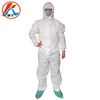 CE ISO13485 approved breathable disposable nonwoven SMS custom antistatic disposable protective suit