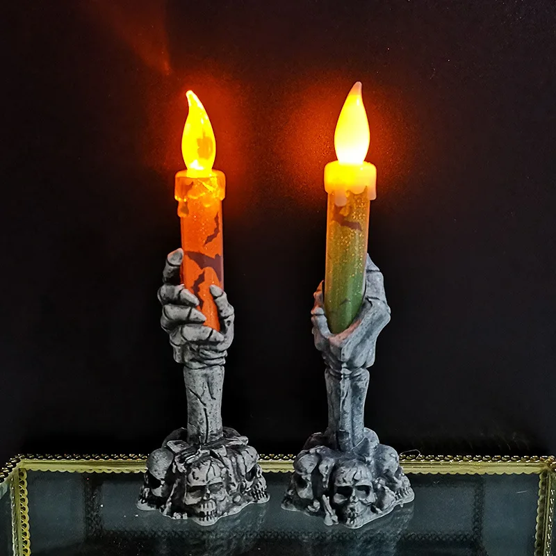 Ghost Hand Electronic Holiday Lights LED Candle Light Night Halloween Decorations For Party