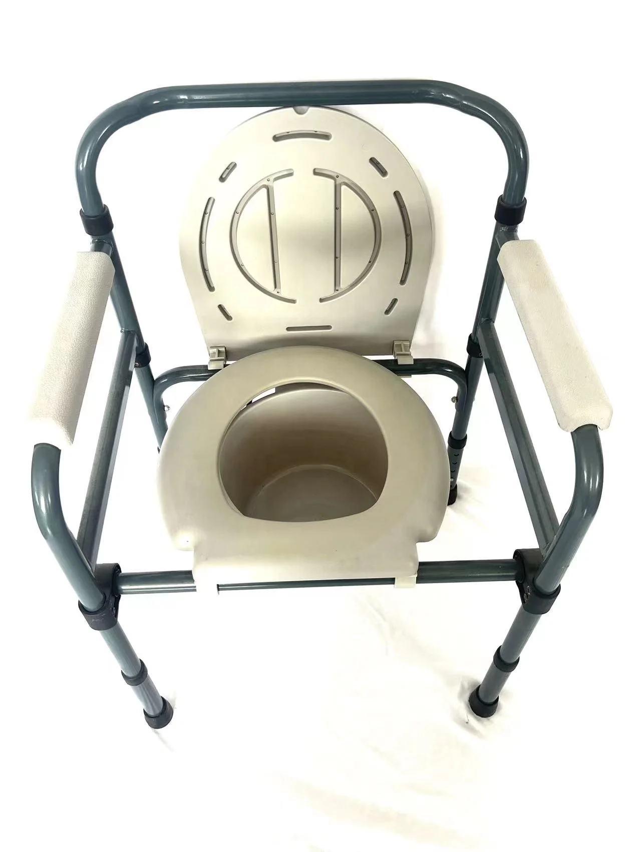 Heightadjustable Toilet Chair Bathroom Wheelchair,Suitable For The