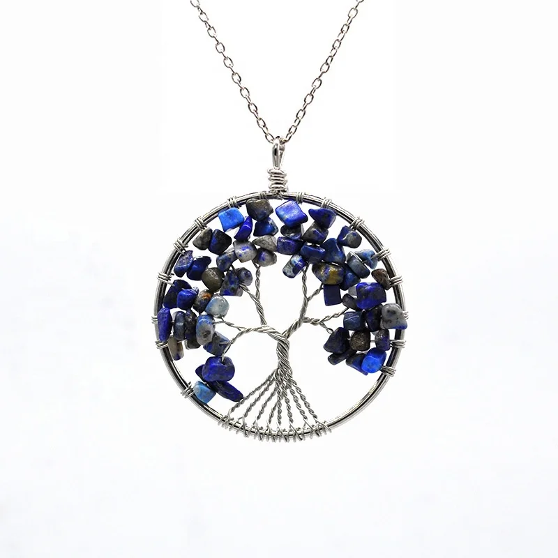 product-BEYALY-Amethyst Tree Of Life Necklace, Intertwine Handmade Stone Necklaces-img