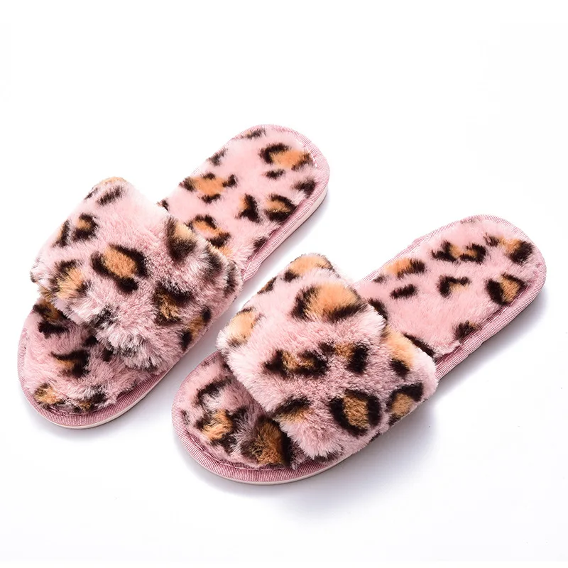 leopard bedroom slippers