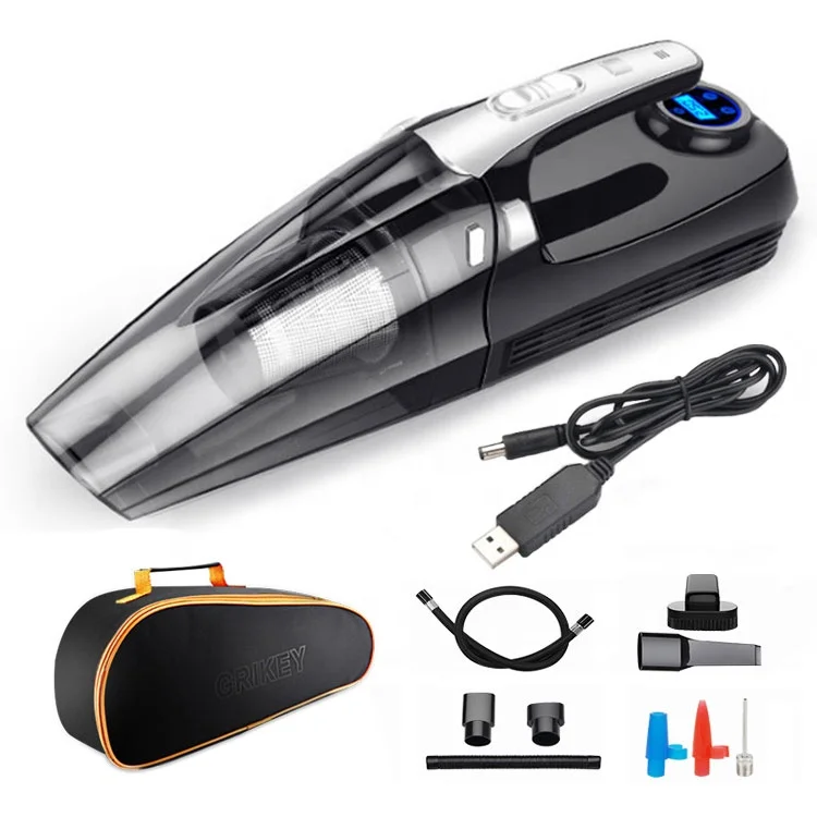 Wireless Vacuums Handheld Car Vacuum Cleaner With Tire Pressure Gauge