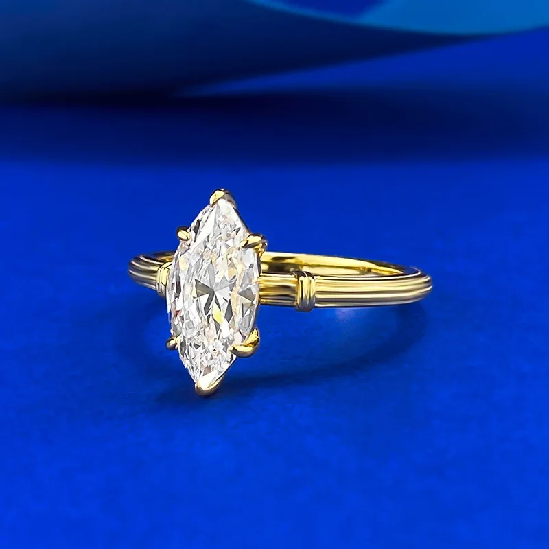 New Retro Knot Twist 6*12 Horse Eye Ring S925 Silver Gemstone with Lab Diamond Ancient Luxury Living