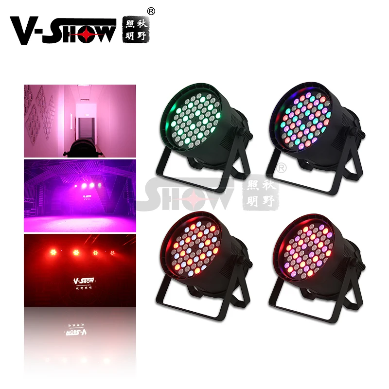 shipping from Euro 4pcs 54x5w RGBW 4in1 par lights led indoor zoom par for night club and wedding light uplight par can