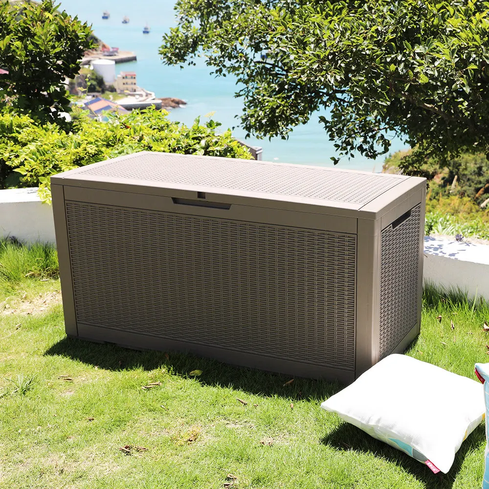 380l/100gal Impermeable Banco Cubierta Cobertizo De Jardín Contenedor