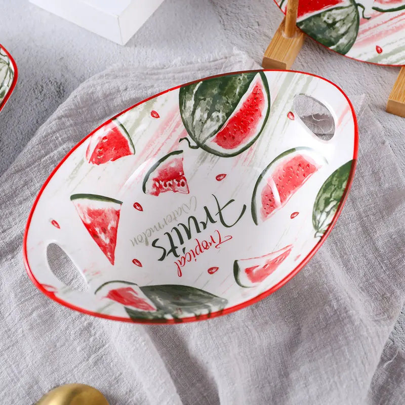 8pcs Porcelain Dinner Sets Watermelon Pattern Tableware Set Dinnerware