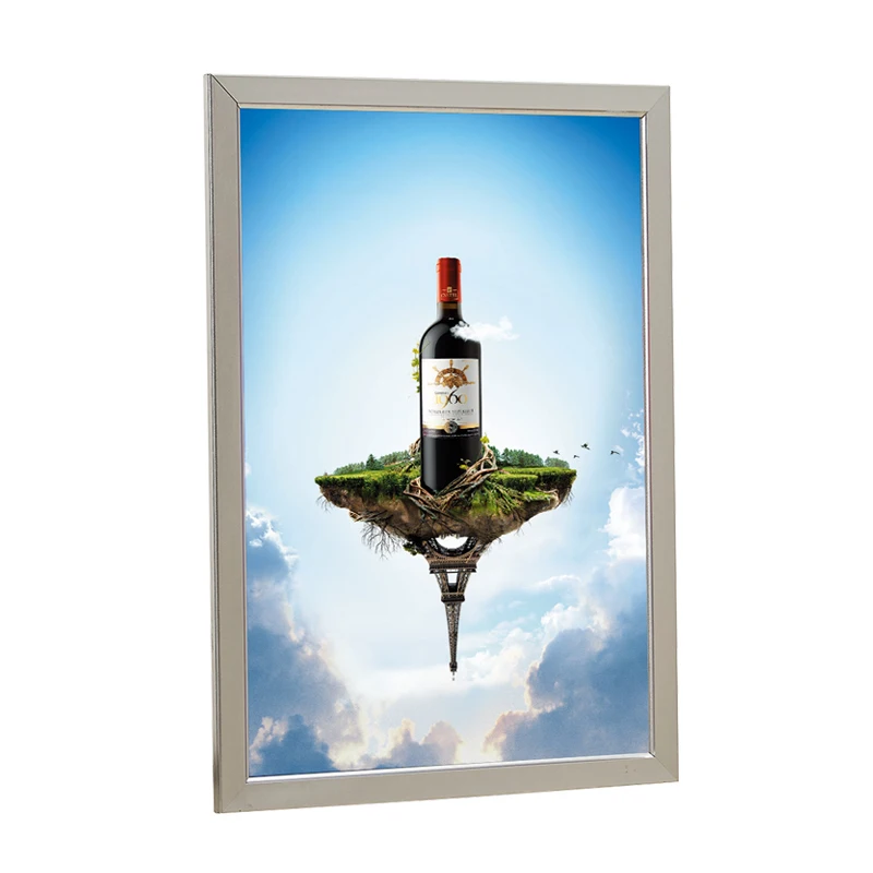 Single Side LED Picture Frame Lightbox Opened Frame Aluminum Alloy