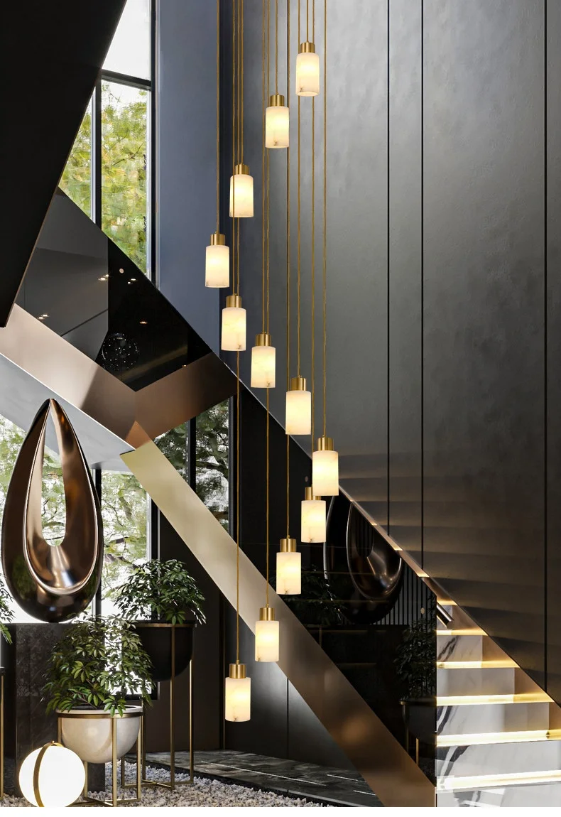 All-Copper Alabaster Lighting for New Chinese-Style Modern Double-Entry ...