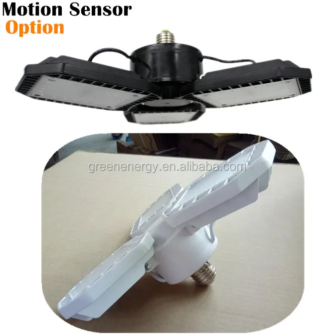 80w motion sensor e26 347v 480v Deformable Basement Light For Garage Workshop &Storage And Barn