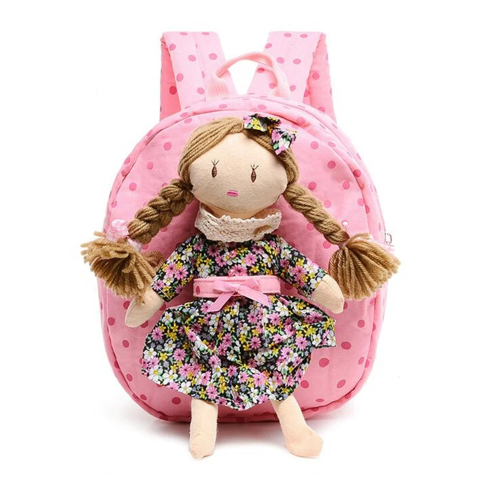 Cartoon Plush Doll Backpacks Girls School Backpack Custom Children Baby