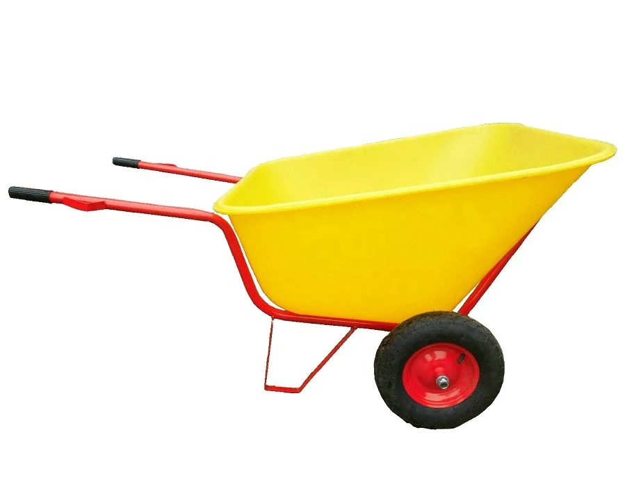 Wheelbarrow 300l Large Volume 250kg Loading Stable Yard Twin Pneumatic
