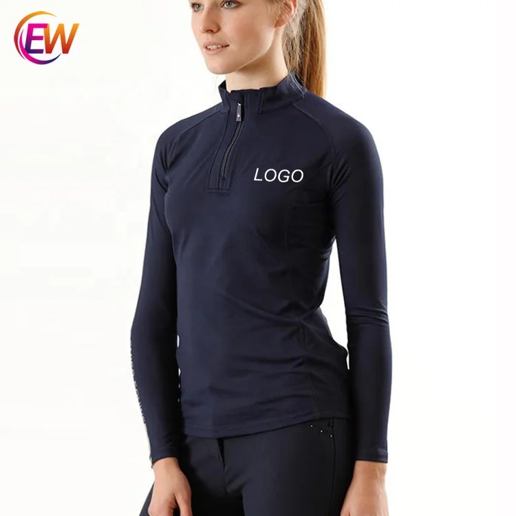 Ew Base Layer Equestrian Competition Longsleeve Sports Horse Riding T