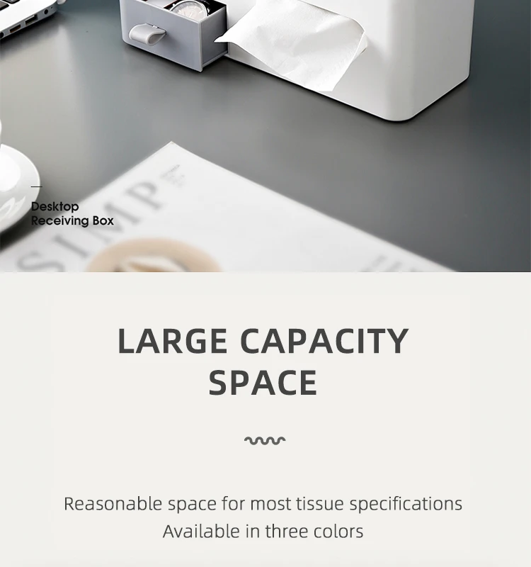 Multi-functional table top tissue box desktop storage box organizer mobile phone  remote control holder