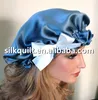 Lady or Baby use 100% Mulberry Silk Sleep Hair Bonnet cap gift customized design home hotel travel Beauty Colorful