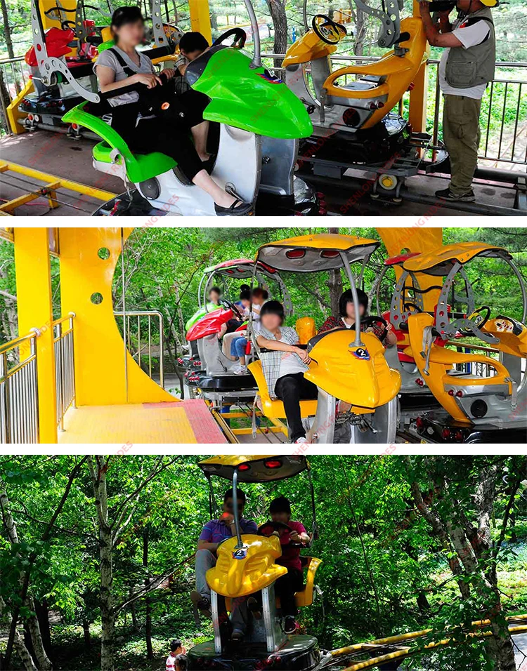 Amusement Park Rides Track Train Style Sightseeing Sky Bike Air Paddling Ride for sale .jpg